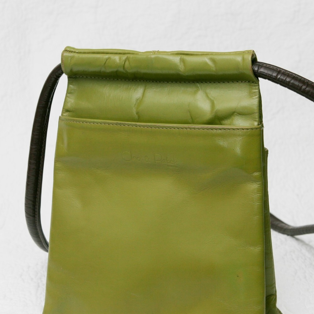 Cleo & Patek Green Leather Women's Crossbody Bag